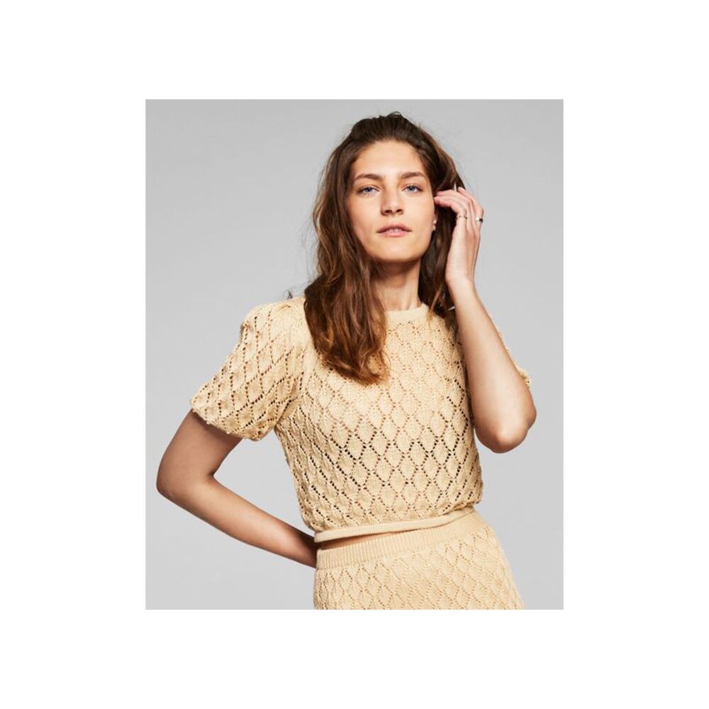 And Now This Now This Womens Crochet Crop Top